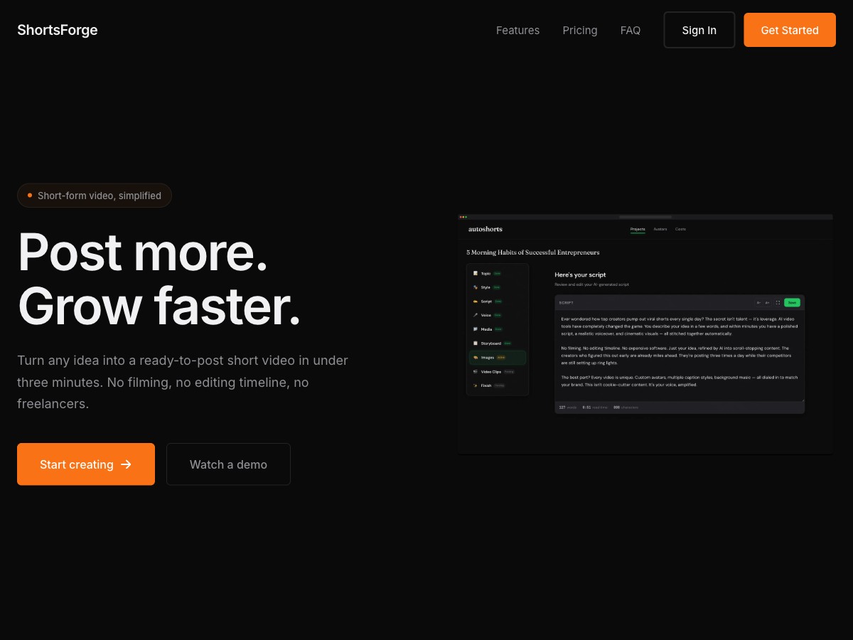 ShortsForge — video to shorts